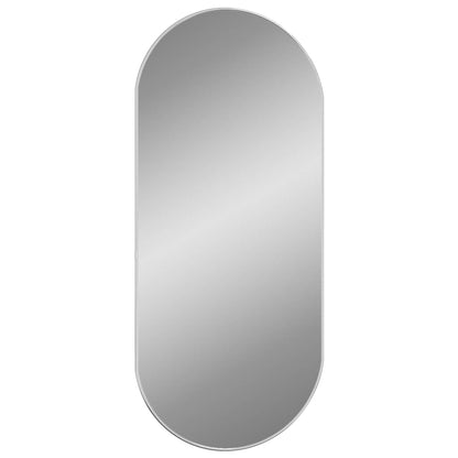 Wandspiegel 100x45 cm ovaal zilverkleurig