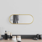 Wandspiegel ovaal 40x15 cm goudkleurig