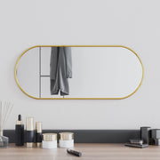 Wandspiegel 60x25 cm ovaal goud