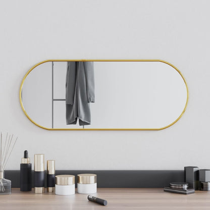 Wandspiegel 60X25 Cm Ovaal Goudkleurig
