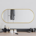 Wall mirror 70x30 cm oval gold-coloured