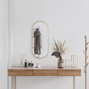 Wandspiegel ovaal 80x35 cm goud