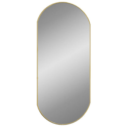 Wandspiegel 90X40 Cm Ovaal Goudkleurig