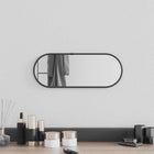 Wall mirror 40x15 cm oval black