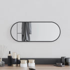 Wall mirror 50x20 cm oval black