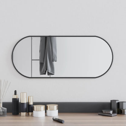 Wandspiegel 60X25 Cm Ovaal Zwart