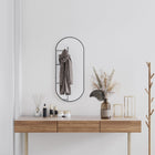 Wall mirror 80x35 cm oval black