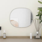 Wandspiegel 30x25 cm zilver PVC