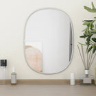 Wandspiegel 40x30 cm zilver PVC