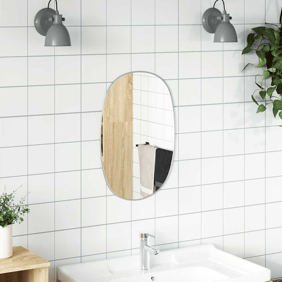 Wandspiegel Kleurig 50 x 35 cm Zilver