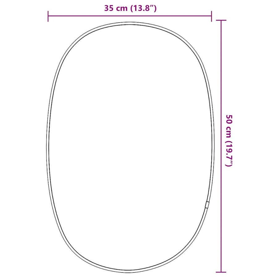 Wandspiegel Kleurig 50 x 35 cm Zilver