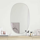 Wandspiegel 80x50 cm zilver PVC
