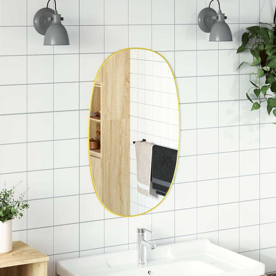 Wandspiegel Kleurig 80 x 50 cm Goud