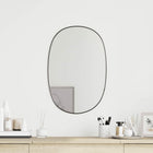Wall mirror 50x35 cm black