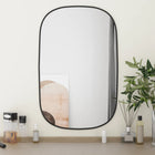Wandspiegel 70x45 cm zwart PVC