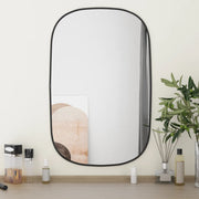Wandspiegel 70x45 cm zwart PVC