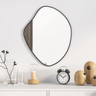 Wandspiegel 50x40 cm zwart glas PVC