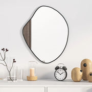 Wandspiegel 50x40 cm zwart glas PVC