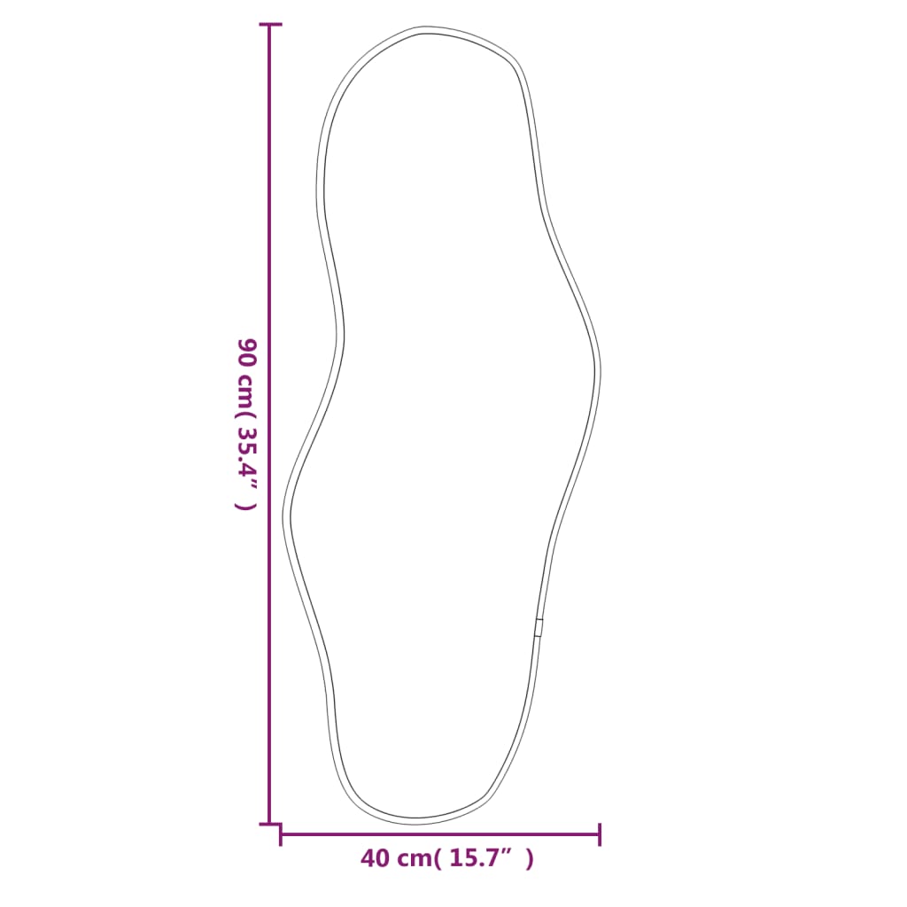 Wandspiegel Kleurig 90 x 40 cm Zilver