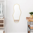 Wall mirror 80x35 cm gold-coloured