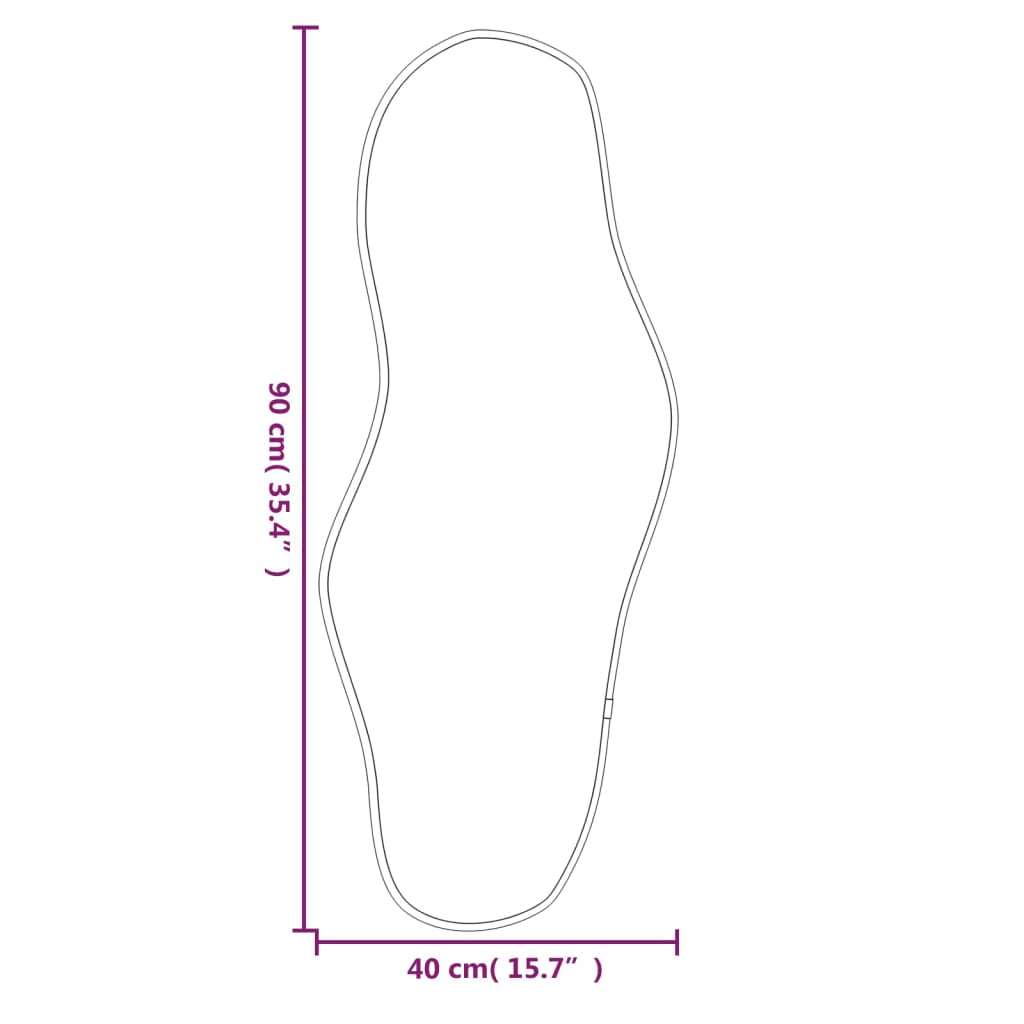 Wandspiegel Kleurig 90 x 40 cm Goud