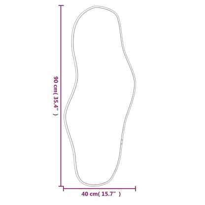 Wandspiegel Kleurig 90 x 40 cm Goud