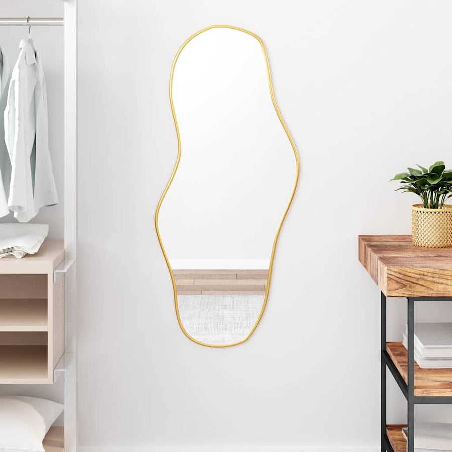 Wandspiegel 100X45 Cm Goudkleurig