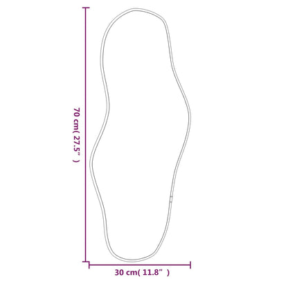 Wandspiegel 70X30 Cm Zwart