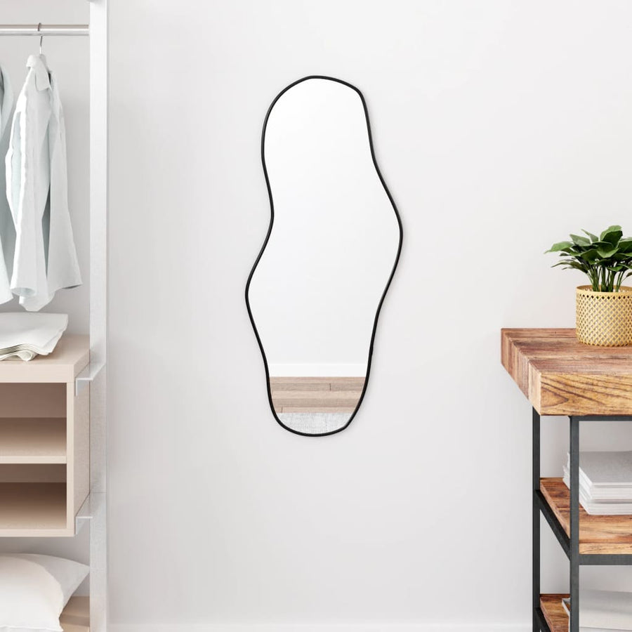 Wandspiegel 80 x 35 cm Zwart