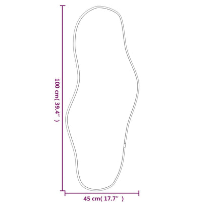 Wandspiegel 100 x 45 cm Zwart