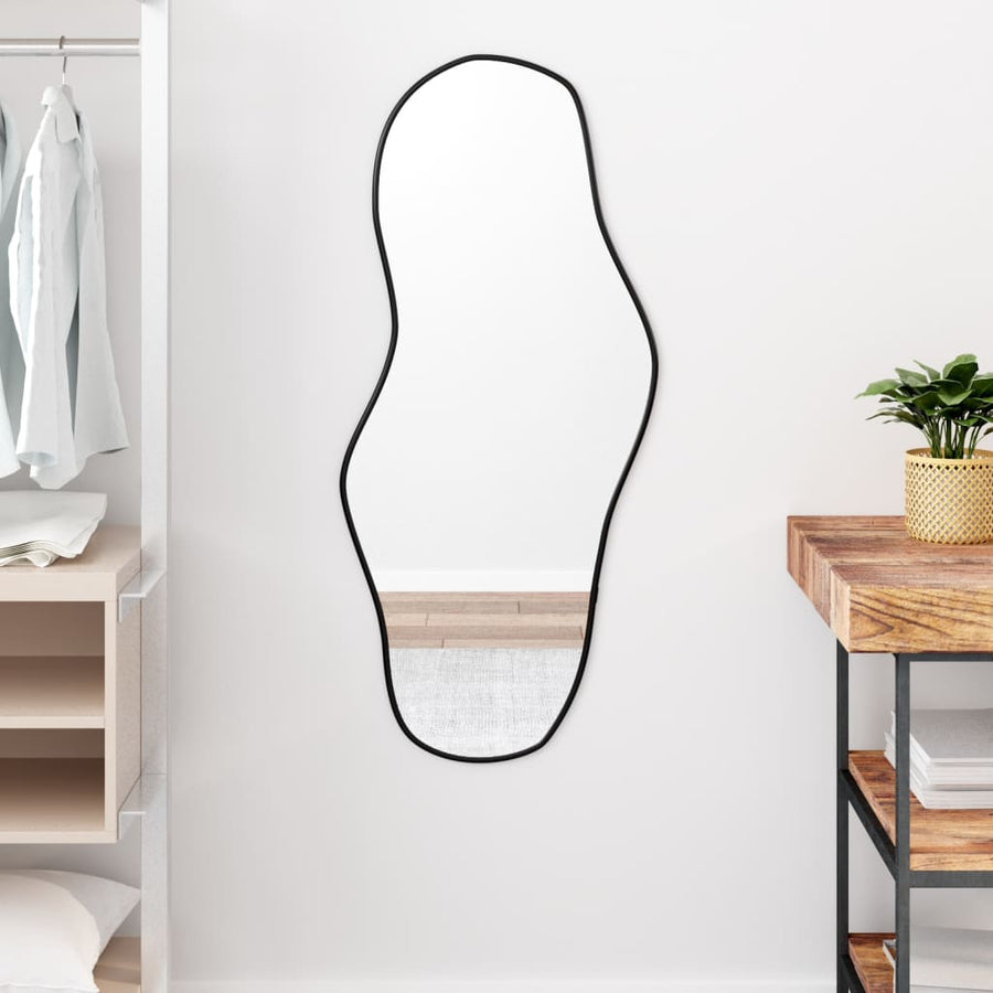 Wandspiegel 100 x 45 cm Zwart