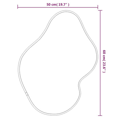Wandspiegel Kleurig 60 x 50 cm Zilver
