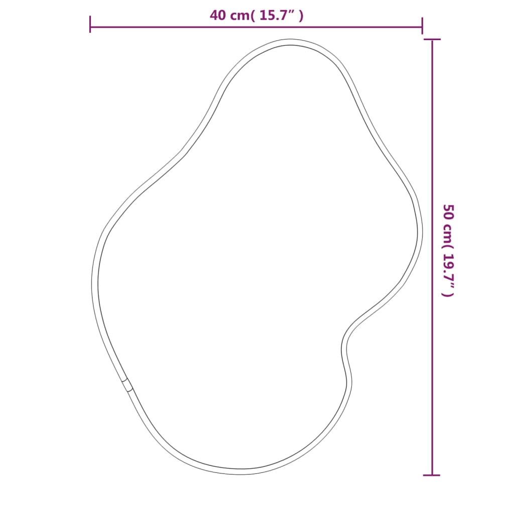 Wandspiegel Kleurig 50 x 40 cm Goud