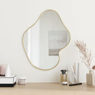 Wall mirror 50x40 cm gold-colored