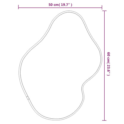 Wandspiegel 60 x 50 cm Zwart