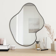 Wandspiegel 60x50 cm zwart PVC