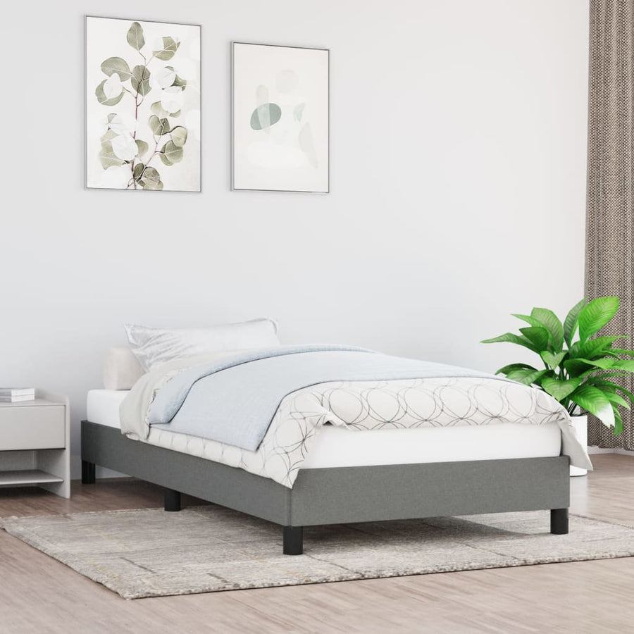 Bedframe Stof Donkergrijs 80 x 200 cm 25 cm