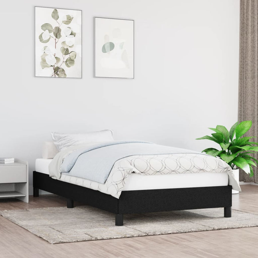 Bedframe Stof Zwart 80 x 200 cm 25 cm