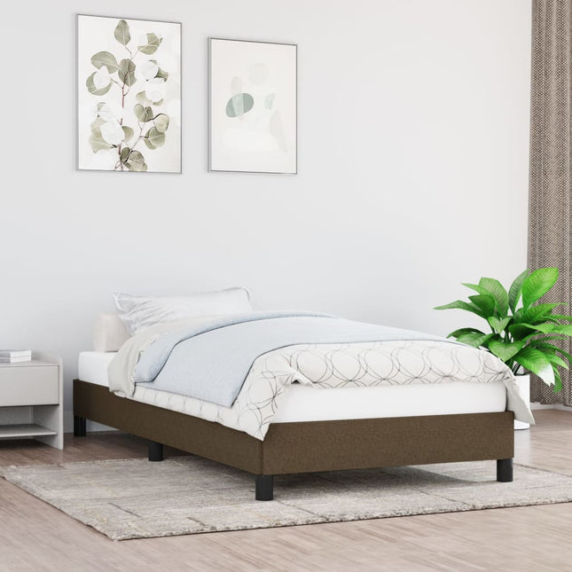 Bedframe Stof Donkerbruin 80 x 200 cm 25 cm