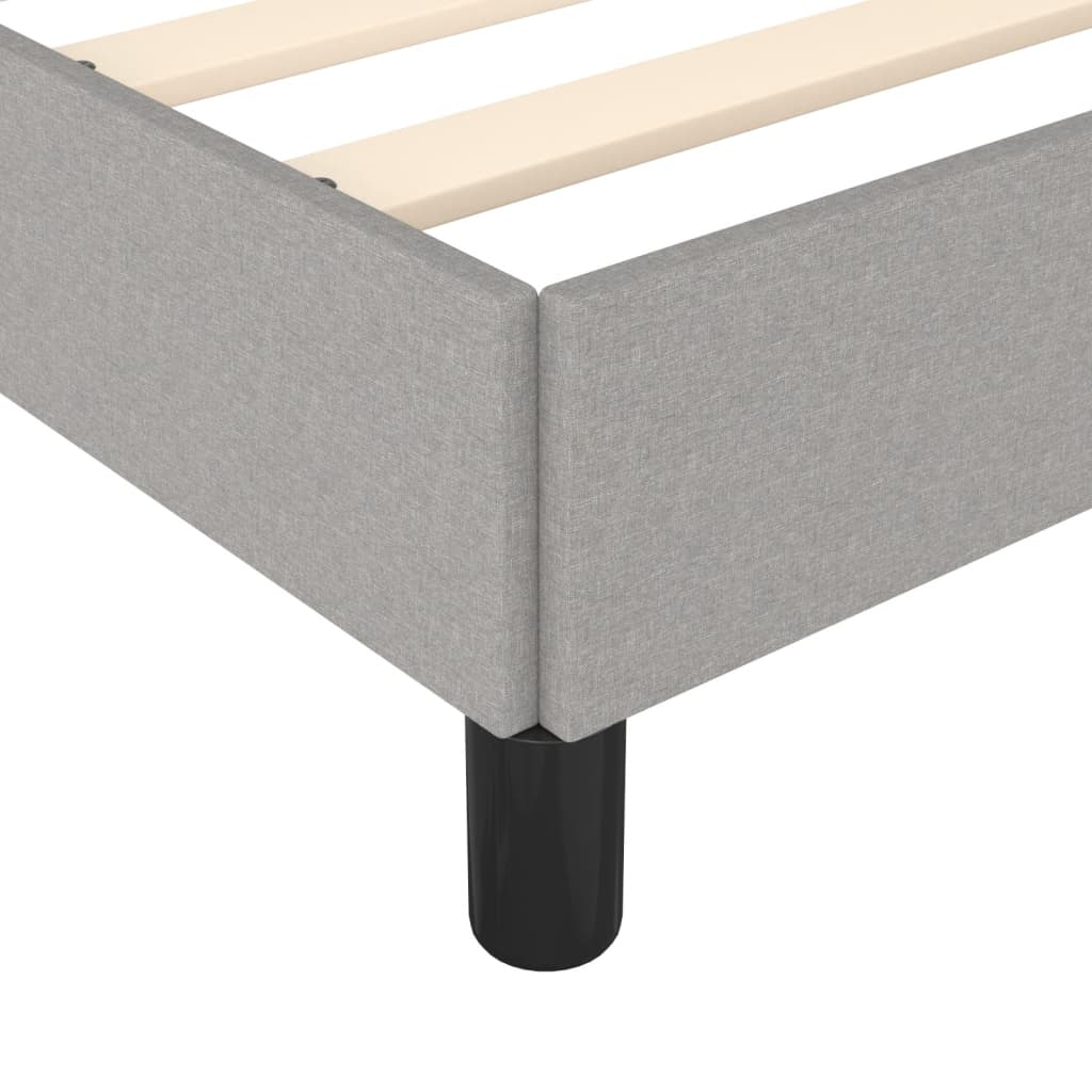 Bedframe Stof Lichtgrijs 90 x 190 cm 25 cm