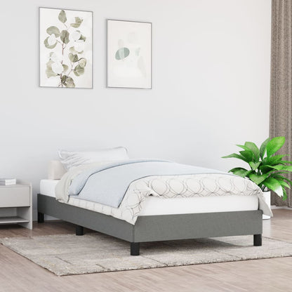 Bedframe Stof Donkergrijs 90 x 190 cm 25 cm