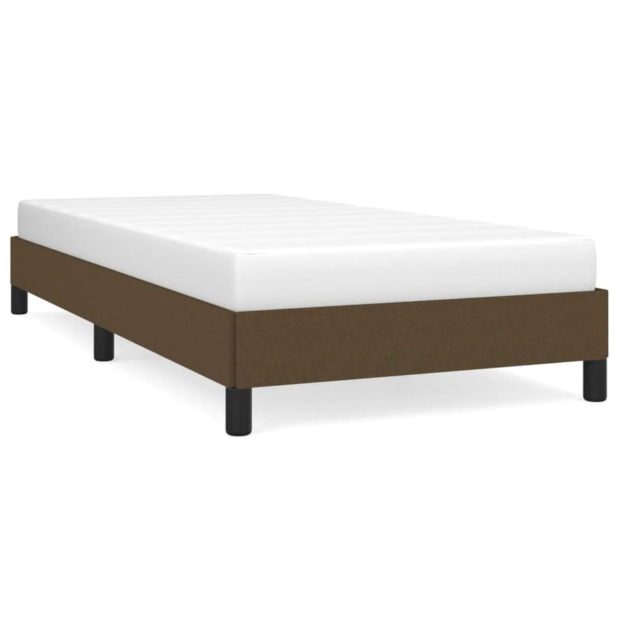 Bedframe Stof Donkerbruin 90 x 190 cm 25 cm