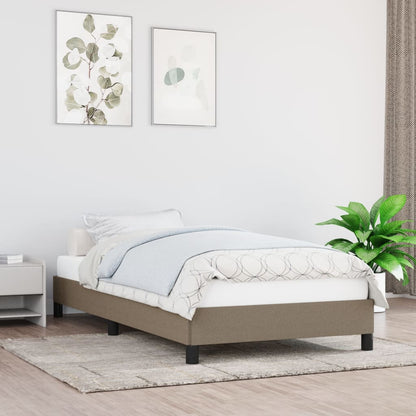 Bedframe Stof Taupe 90 x 190 cm 25 cm