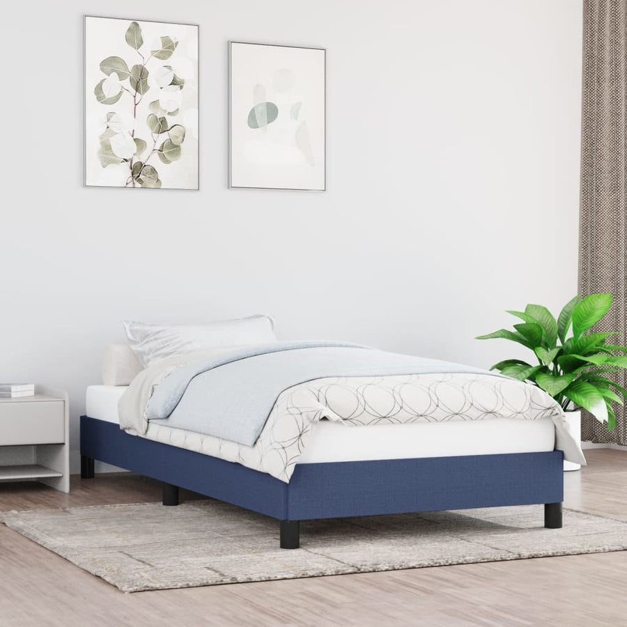 Bedframe Stof Blauw 90 x 190 cm 25 cm