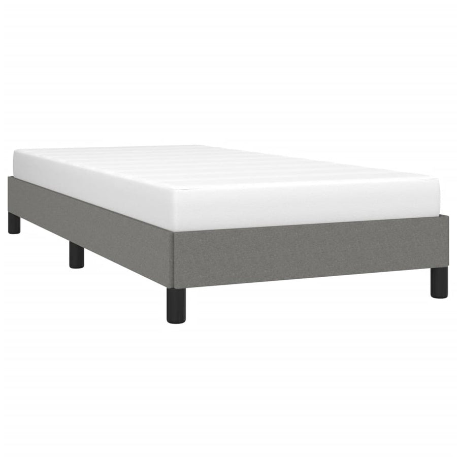 Bedframe Stof Donkergrijs 90 x 200 cm 25 cm