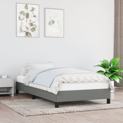 Bedframe Stof Donkergrijs 90 x 200 cm 25 cm
