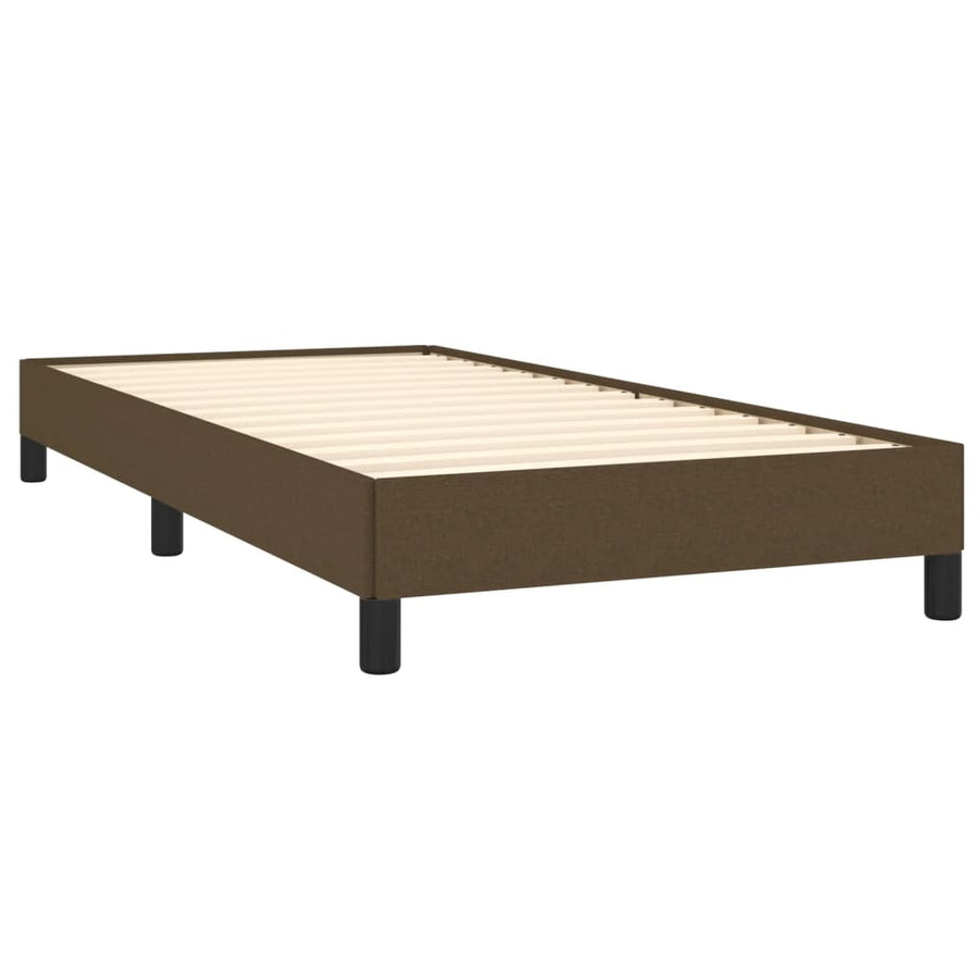 Bedframe Stof Donkerbruin 100 x 200 cm 25 cm