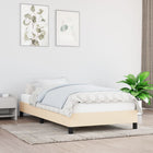 Bedframe Stof Kleurig Crème 100 x 200 cm 25 cm