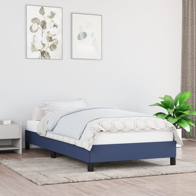 Bedframe Stof Blauw 100 x 200 cm 25 cm