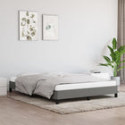 Bed frame without mattress fabric dark grey 140x190 cm